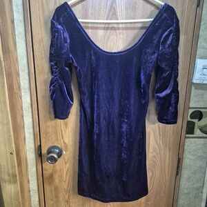 Charlotte Russe Deep Purple Velvet Scoop Neck Dress.    Box 37